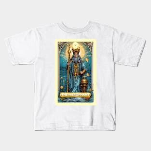 Mermaid Tarot The Hierophant Card Kids T-Shirt